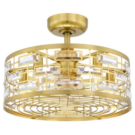 Fanimation Klout 22" 3 Blade LED Indoor Ceiling Fandelier with Remote Control Brushed Satin Brass