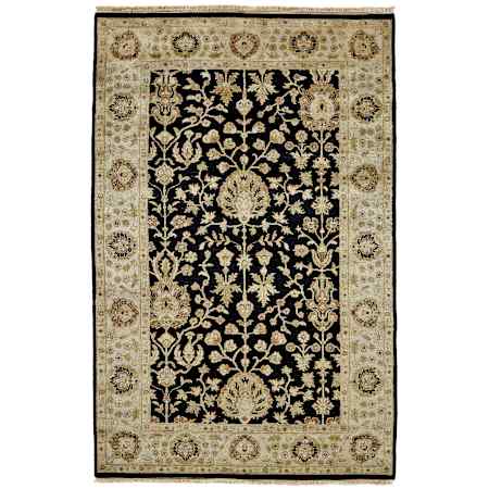 Feizy Drake 7-3/4' x 9-3/4' Botanical Indoor Rectangular Area Rug Black / Gold