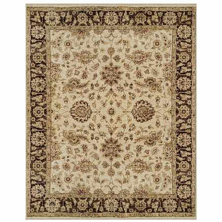 Feizy Drake 4' x 6' Traditional Indoor Rectangular Throw Rug Ivory / Gold / Brown