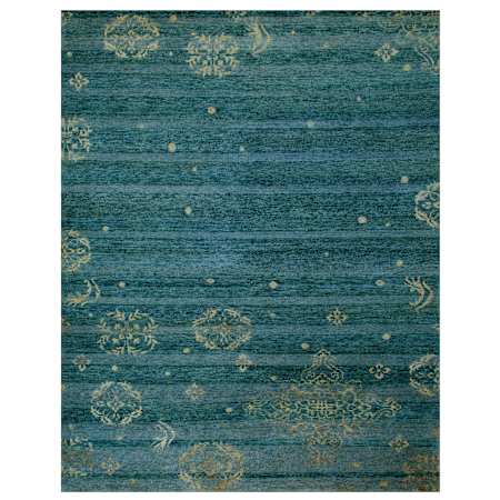 Feizy Qing 5-1/2' x 8-1/2' Abstract Indoor Rectangular Area Rug Blue / Green / Tan