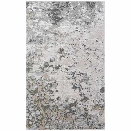 Feizy Micah 12' x 15' Polyester and Polypropylene Abstract Indoor Rectangular Area Rug Silver / Gray / White