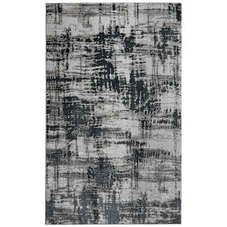 Feizy Micah 12' x 18' Polyester and Polypropylene Abstract Indoor Rectangular Area Rug Black / White / Gray