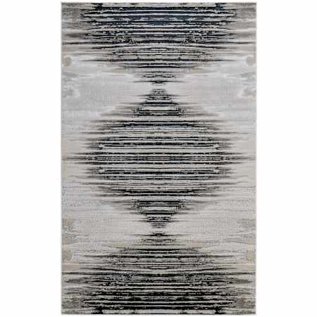 Feizy Micah 12' x 18' Polyester and Polypropylene Abstract Indoor Rectangular Area Rug Black / Silver / Taupe