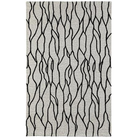 Feizy Enzo 12' x 15' Wool Abstract Indoor Rectangular Area Rug Ivory / Black / Taupe