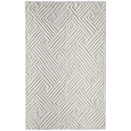 Feizy Enzo 8' x 11' Wool Geometric Indoor Rectangular Area Rug Tan / Ivory