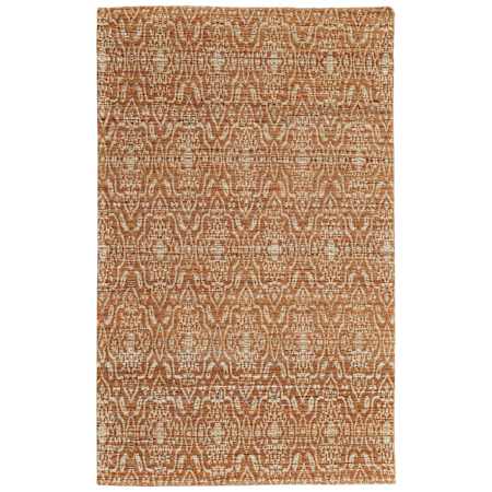 Feizy Lilliana 5' x 8' Geometric Indoor Rectangular Area Rug in Orange / Tan Orange / Tan