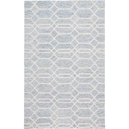 Feizy Belfort 12' x 15' Wool Geometric Indoor Rectangular Area Rug Blue / Ivory