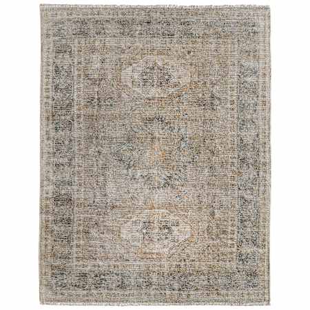 Feizy Caldwell 10' x 14' Viscose and Wool Vintage Indoor Rectangular Area Rug Tan / Gray / Gold