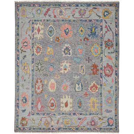 Feizy Karina 3-1/2' x 5-1/2' Traditional Indoor Rectangular Throw Rug in Blue / Gray / Red Blue / Gray / Red