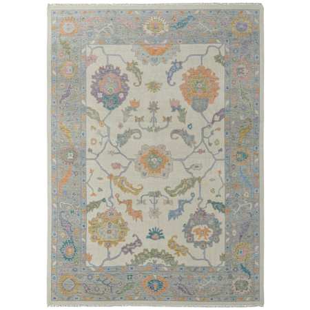 Feizy Karina 12' x 15' Traditional Indoor Rectangular Area Rug in Ivory / Orange / Blue Ivory / Orange / Blue