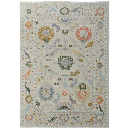 Feizy Karina 5-1/2' x 8-1/2' Wool Botanical Indoor Rectangular Area Rug Ivory / Gold / Green