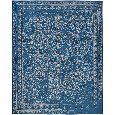 Feizy Bella 8' x 10' Vintage Indoor Rectangular Area Rug Blue / Silver