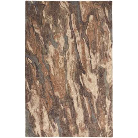 Feizy Amira 10' x 14' Wool Abstract Indoor Rectangular Area Rug Brown / Gray / Tan