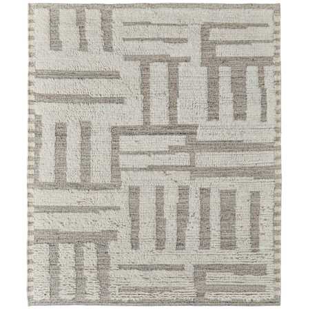 Feizy Ashby 9-1/2' x 13-1/2' Geometric Indoor Rectangular Area Rug Gray / Ivory