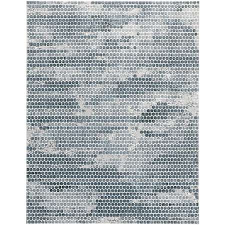Feizy Atwell 3' x 5' Polypropylene Abstract Indoor Rectangular Throw Rug Blue / Gray