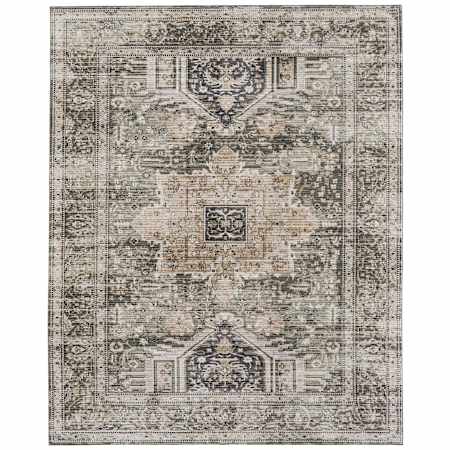 Feizy Augustine 5' x 7-1/2' Vintage Indoor Rectangular Area Rug Green / Black / Tan