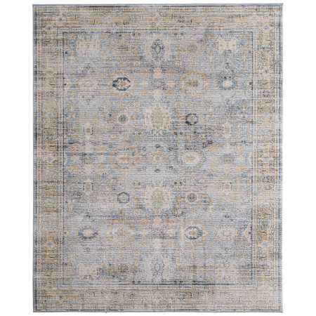 Feizy Augustine 9' x 12' Vintage Indoor Rectangular Area Rug in Blue / Ivory / Tan Blue / Ivory / Tan