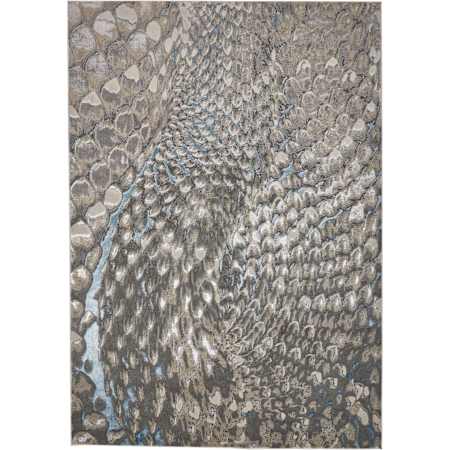 Feizy Azure 10' x 13-1/4' Abstract Indoor Rectangular Area Rug in Blue / Silver / Gray Blue / Silver / Gray