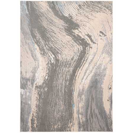 Feizy Azure 8' x 10' Abstract Indoor Rectangular Area Rug in Gray / Ivory / Blue Gray / Ivory / Blue
