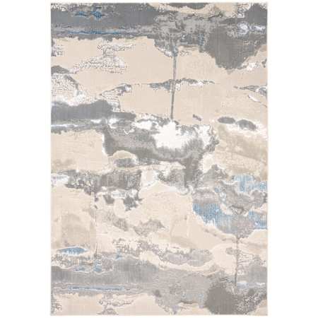 Feizy Azure 10' x 13-1/4' Abstract Indoor Rectangular Area Rug in Ivory / Gray / Blue Ivory / Gray / Blue
