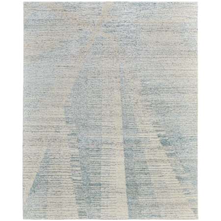 Feizy Brighton 7-3/4' x 9-3/4' Abstract Indoor Rectangular Area Rug Blue / Ivory / Silver