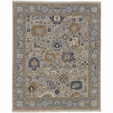 Feizy Corbitt 5-1/2' x 8-1/2' Traditional Indoor Rectangular Area Rug Blue / Brown / Gray