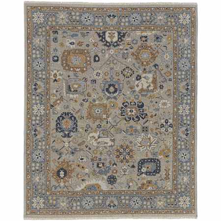 Feizy Corbitt 2' x 3' Traditional Indoor Rectangular Throw Rug Blue / Brown / Gray