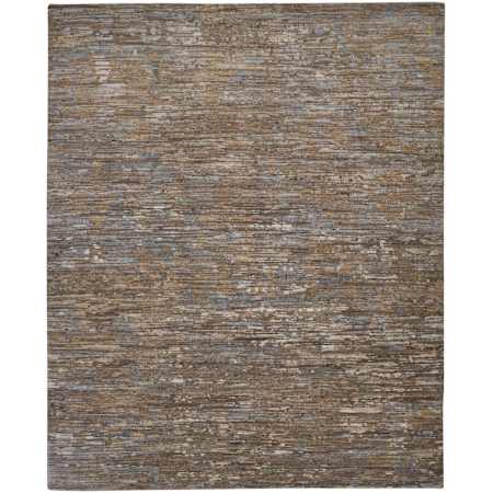 Feizy Conroe 9-1/2' x 13-1/2' Abstract Indoor Rectangular Area Rug in Brown / Gray Brown / Gray