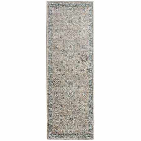 Feizy Dartmouth 2-1/2' x 7-1/4' Traditional Indoor Runner Gray / Blue / Taupe