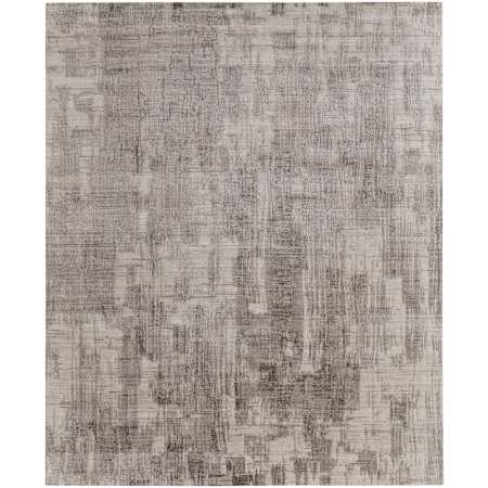 Feizy Eastfield 4' x 6' Abstract Indoor Rectangular Throw Rug in Gray / Ivory Gray / Ivory