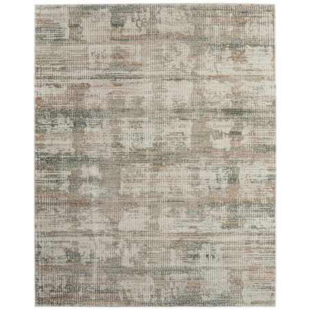 Feizy Eden 9' x 12' Abstract Indoor Rectangular Area Rug in Ivory / Gray / Green Ivory / Gray / Green