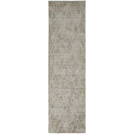 Feizy Elias 2-3/4' x 10' Abstract Indoor Runner in Gray / Taupe Gray / Taupe