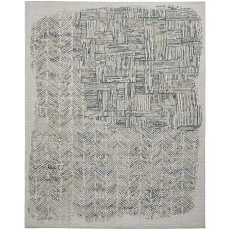 Feizy Elias 12' x 15' Abstract Indoor Rectangular Area Rug in Green / Blue / Ivory Green / Blue / Ivory