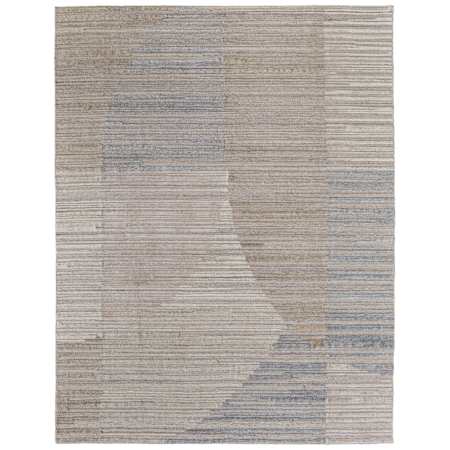Feizy Elias 12' x 15' Abstract Indoor Rectangular Area Rug in Brown / Blue / Tan Brown / Blue / Tan