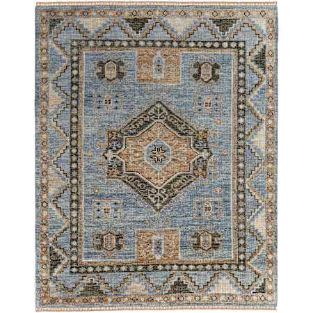 Feizy Fillmore 9' x 12' Traditional Indoor Rectangular Area Rug in Blue / Green Blue / Green