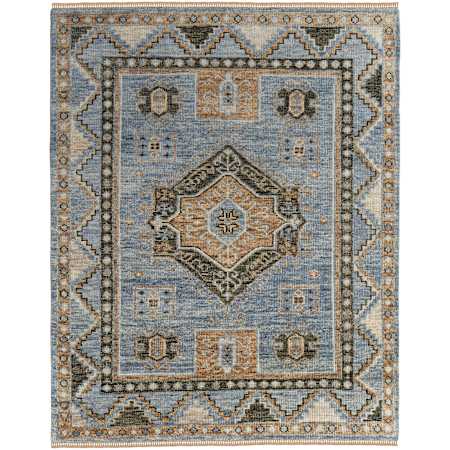 Feizy Fillmore 10' x 14' Traditional Indoor Rectangular Area Rug in Blue / Green Blue / Green