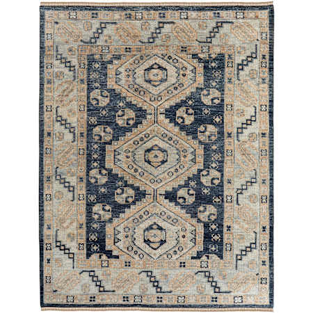 Feizy Fillmore 12' x 15' Traditional Indoor Rectangular Area Rug Blue / Ivory