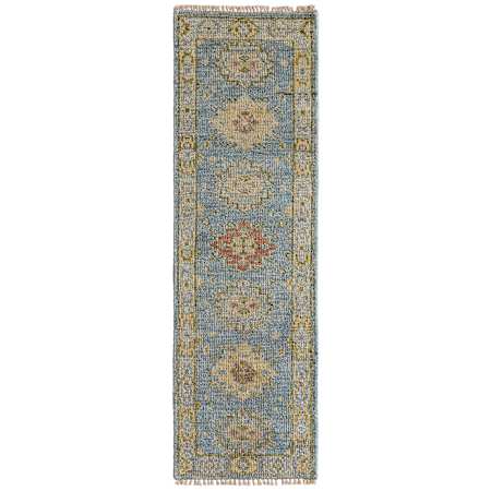 Feizy Fillmore 2-1/2' x 8' Traditional Indoor Runner Blue / Green / Yellow