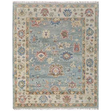 Feizy Fillmore 5' x 8' Traditional Indoor Rectangular Area Rug Blue / Ivory / Yellow