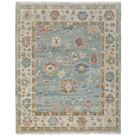 Feizy Fillmore 9' x 12' Traditional Indoor Rectangular Area Rug Blue / Ivory / Yellow