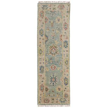 Feizy Fillmore 2-1/2' x 8' Traditional Indoor Runner Blue / Ivory / Yellow