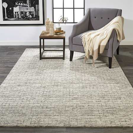 Feizy Joffrey 5' x 8' Wool Hand Tufted Abstract Rectangle Area Rug From the Natalia Collection Ivory