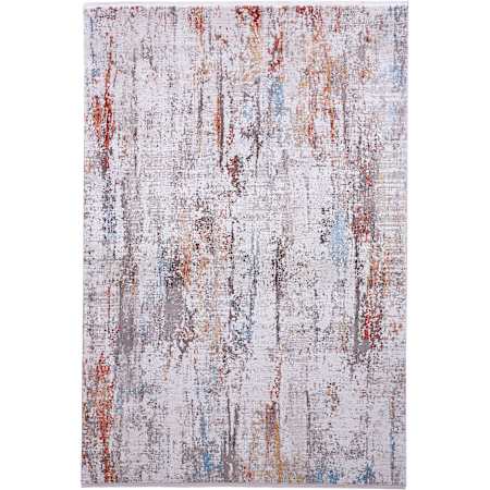 Feizy Hadley 7-3/4' x 11' Viscose Abstract Rectangular Area Rug From the Logan Collection Ivory / Multi