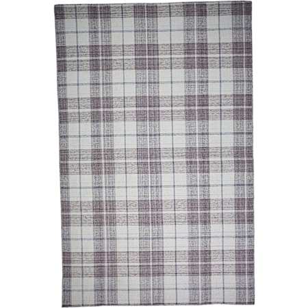 Feizy Neutral Farmhouse Plaid 5' x 8' Hand Woven Farmhouse Plaid Indoor / Outdoor Area Rug From the Lagatha Collection Ivory / Gray