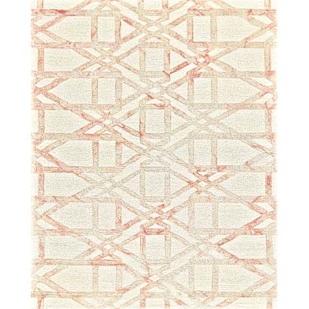 Feizy Matteo 2' x 3' Wool Hand Tufted Geometric Rectangular Throw Rug From the Genoa Collection Faded Blush