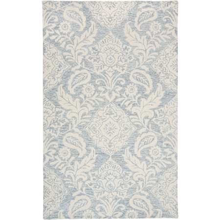 Feizy Lazi 8' x 10' Wool Hand Tufted Transitional Farmhouse Rectangular Area Rug From the Natalia Collection Navy / Gray