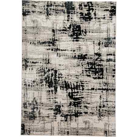 Feizy Brjen 10' x 13-1/4' Polyester Abstract Rectangular Area Rug From the Owen Collection Coal