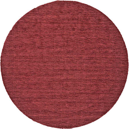 Feizy Ferron 8' x 8' Wool Hand Loomed Solid Round Area Rug From the Formoso Collection Brick
