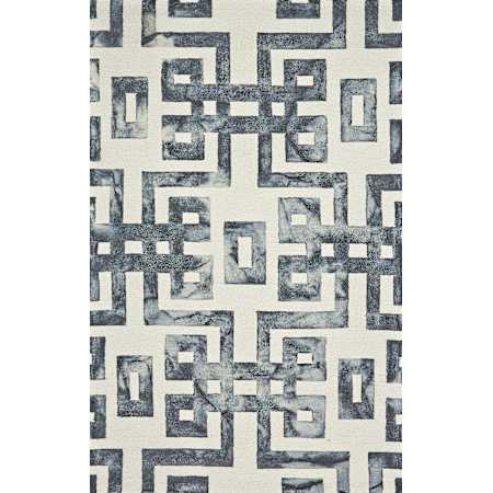 Feizy Giovanna 8' x 11' Wool Hand Tufted Geometric Rectangular Area Rug From the Genoa Collection Stormy Night