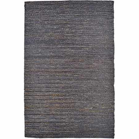 Feizy Braid 8' x 11' Cotton and Jute Hand Woven Solid Area Rug from the Gloucester Collection Onyx